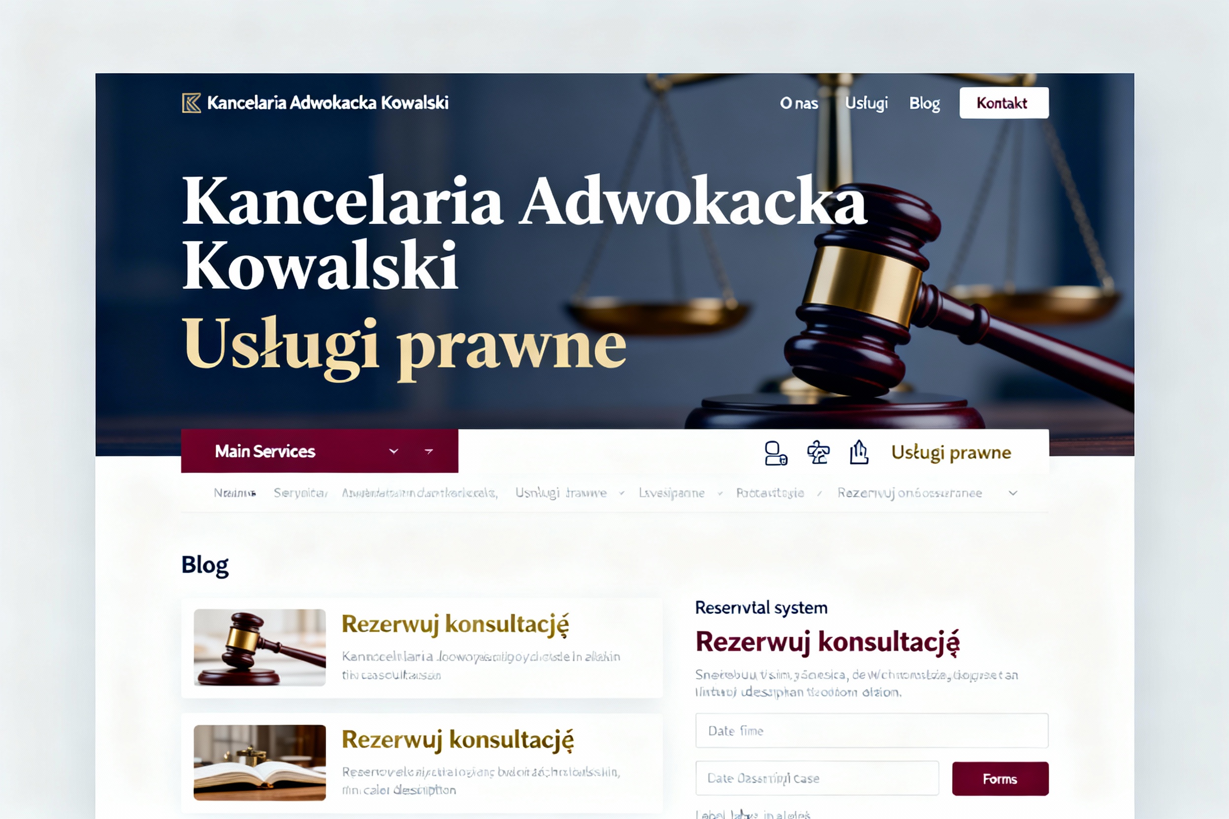 Strona dla kancelarii prawnej